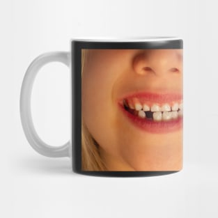 Smile! Super cute and really funny kid smile missing 1 tooth Mug